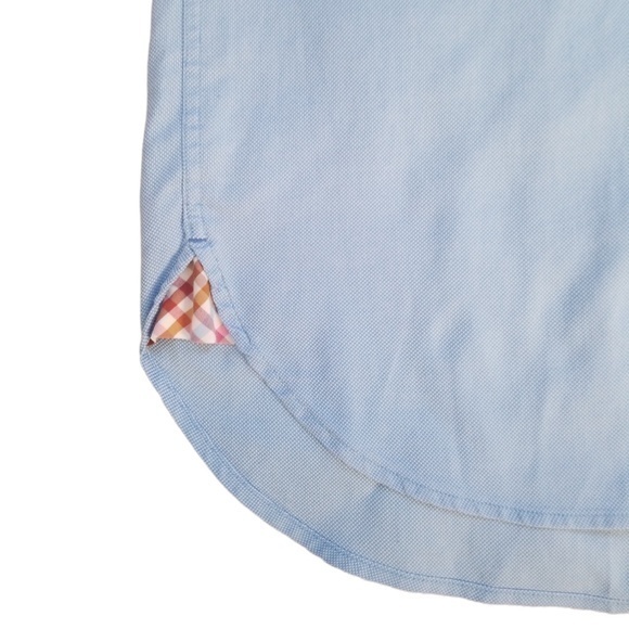 Tommy Hilfiger Men’s Casual Contrast Cuffs Button Down Cotton Shirt Sz. M - Picture 6 of 15